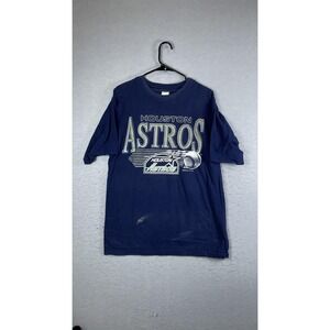 Vintage Houston Astros Shirt Mens Large Navy Blue MLB Baseball 1990s Graphic